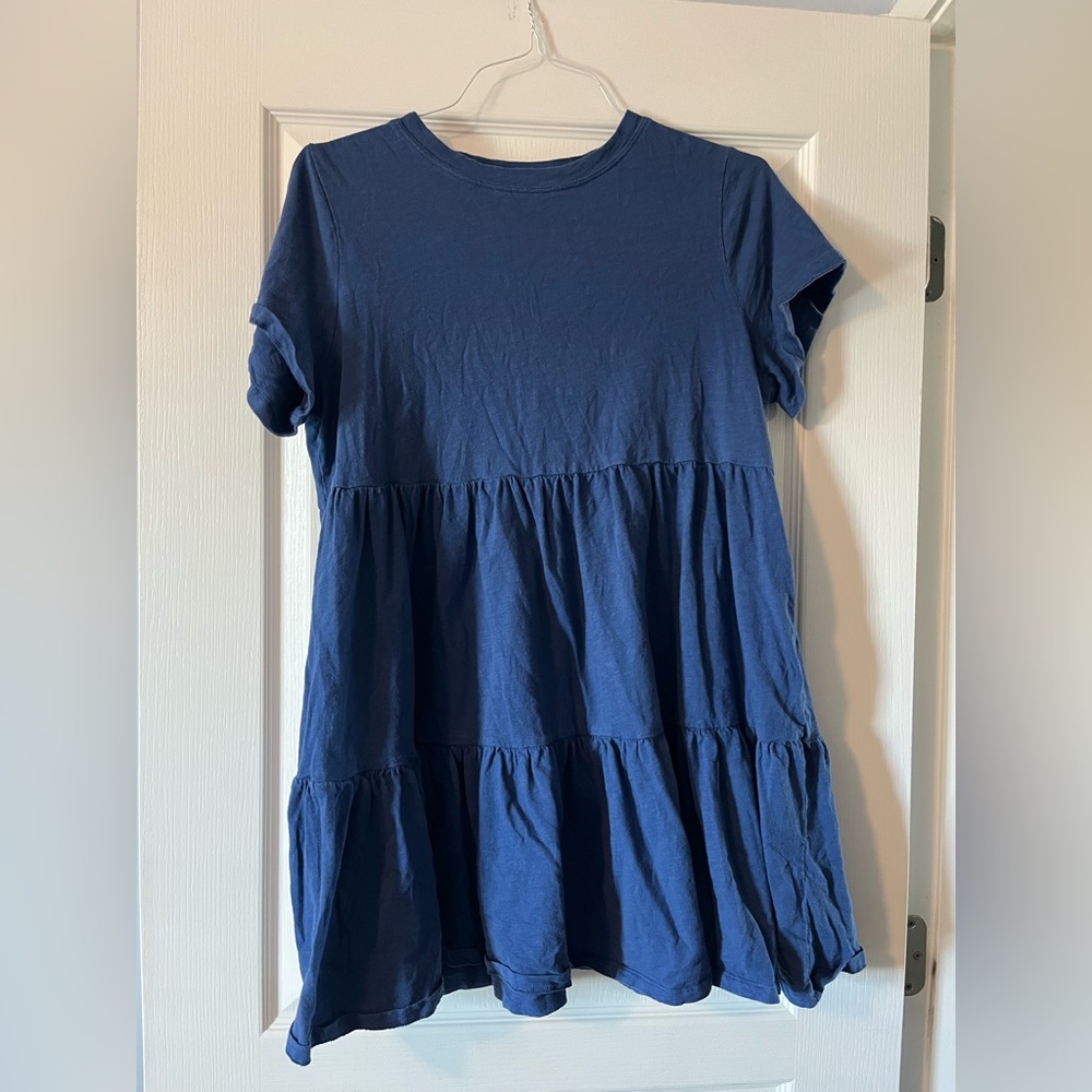 Old Navy Navy Blue Tiered Kids Dress